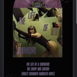 The Life of a Showgirl Shiny Bug Edition Violet Shimmer Marbled Vinyl Record New